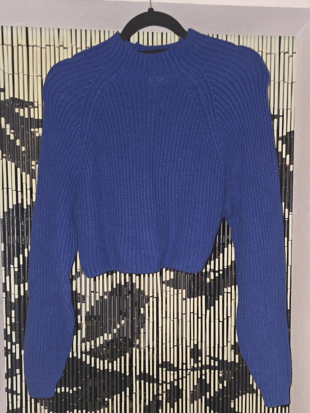 Hollister Cobalt Blue Ribbed Turtleneck Crop Sweater Size XS